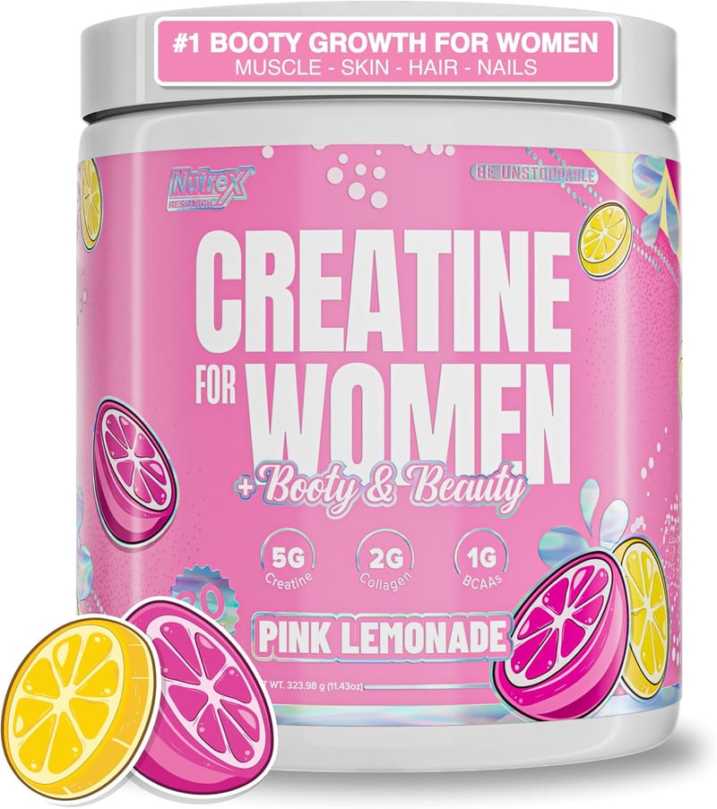 Nutrex Creatine for Women Pink Lemonade - tabla nutricional completa con ingredientes