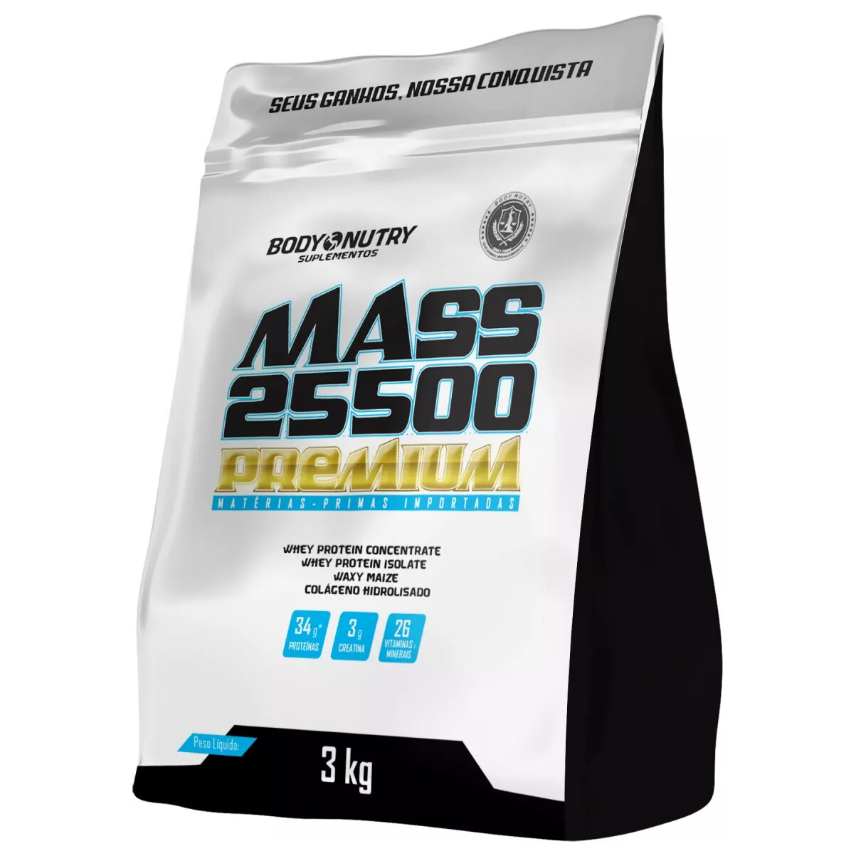 Body Nutry Hipercalórico Mass 25500 Premium 3kg