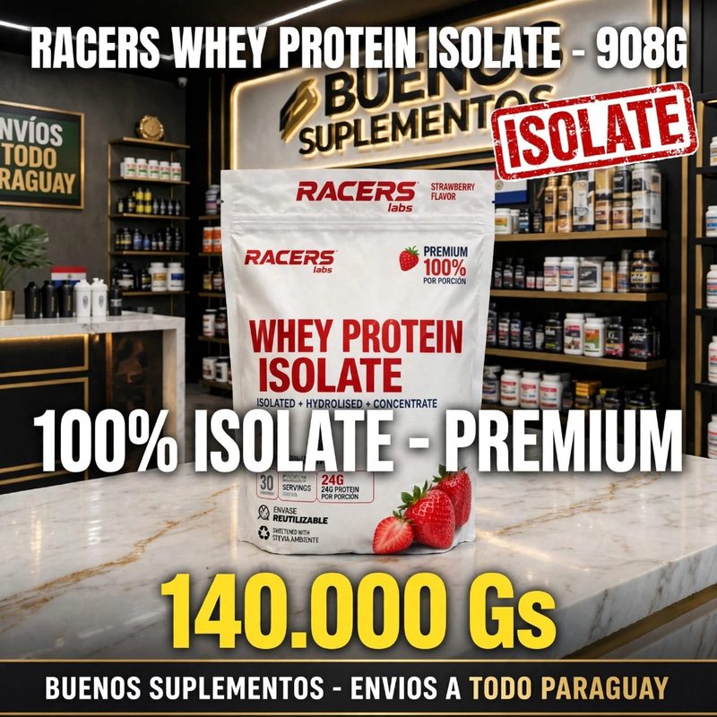 Racers Whey Protein Isolate 908g - 100% Isolate Premium